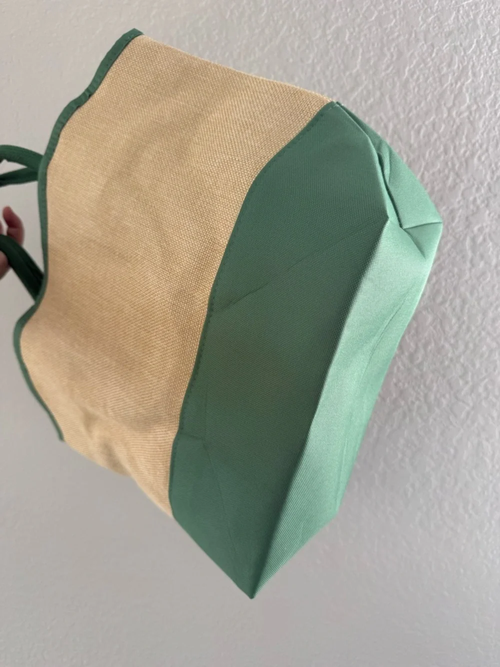 Starbucks Natural Canvas Tote with Green Trim and Logo